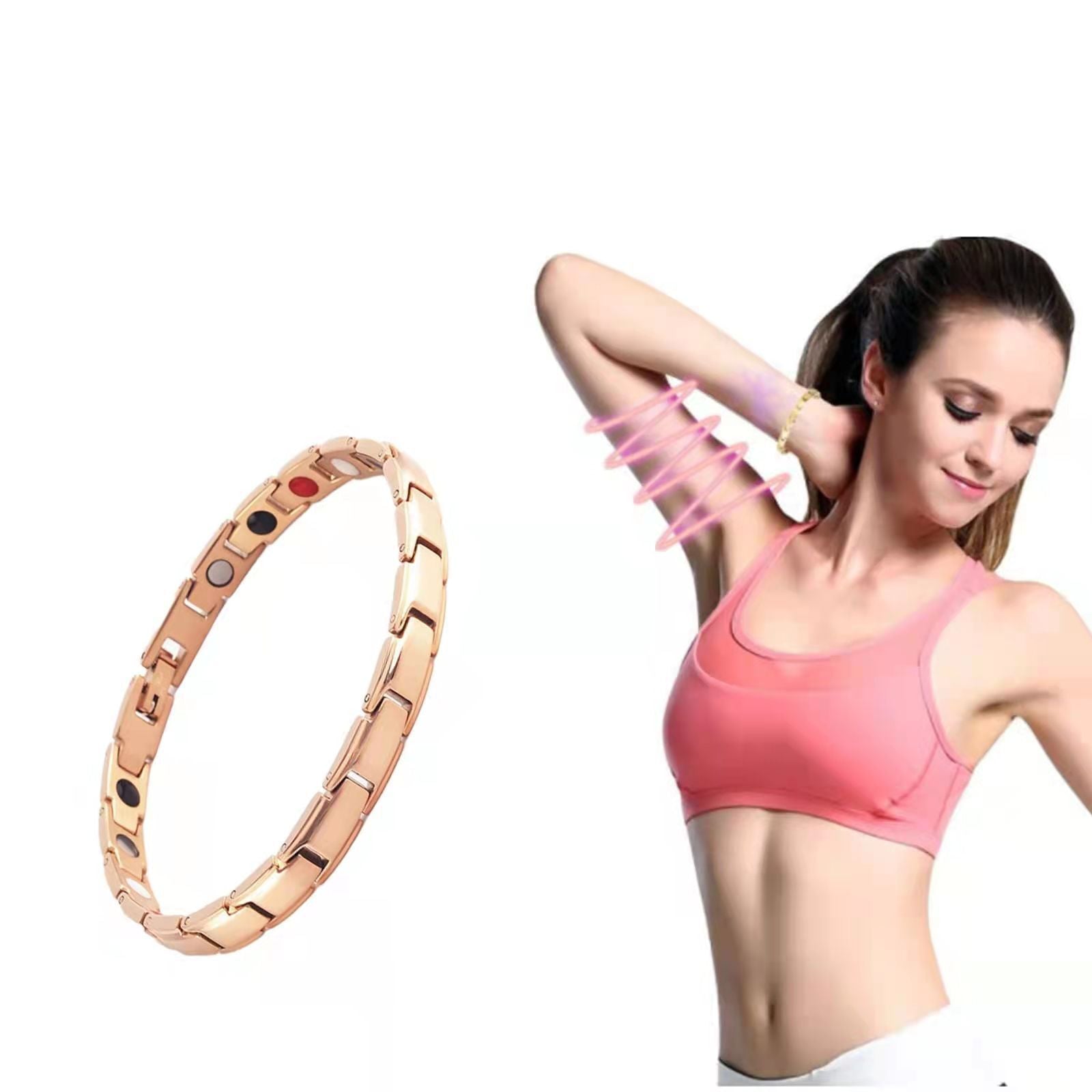 Lymph Drainage Magnetic Bracelet Therapeutic Slimming Bracelet Promotes Blood AU