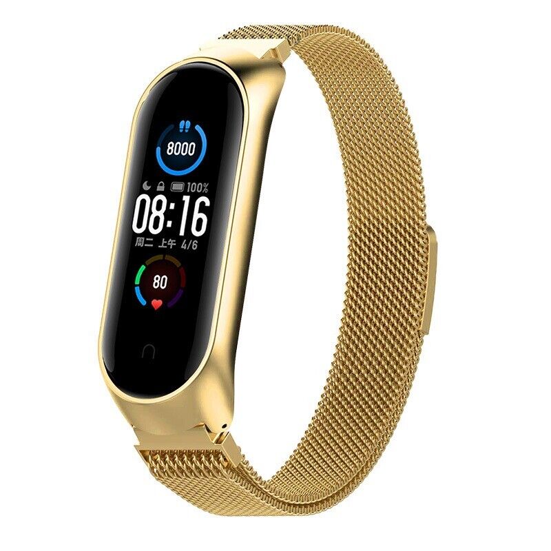 Wristband Strap Stainless Steel Replacement Metal Band For Xiaomi Mi Band 5 6 AU