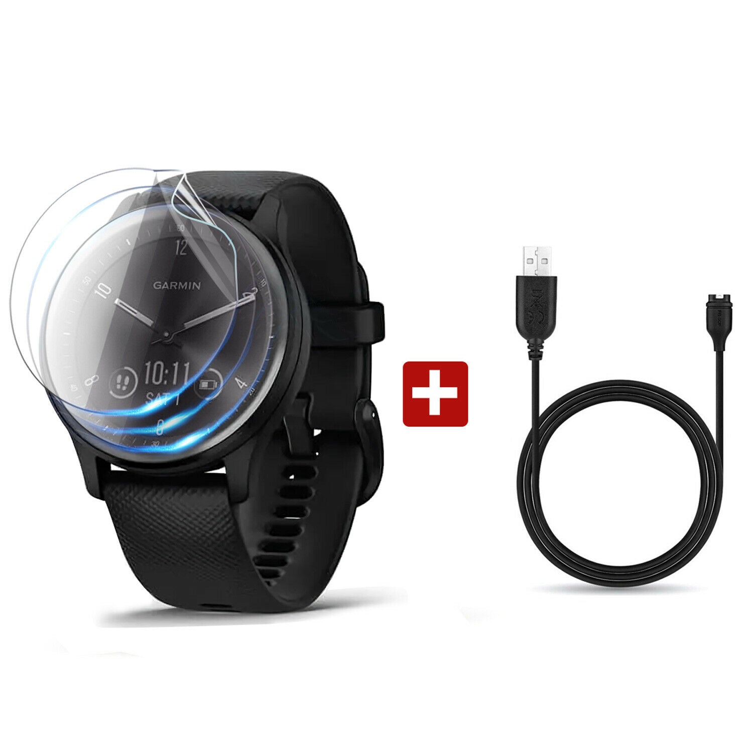 3x For Garmin Vivomove Style Sport Screen Protector Full Cover Hydrogel HD Film