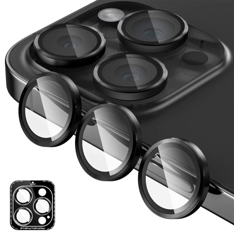 Maxshield For iPhone 14 13 Pro Max Camera Lens Tempered Glass Screen Protector