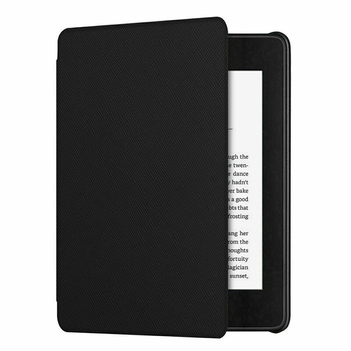 Amazon KINDLE Paperwhite 10th Flip Leather Folio Case Cover Slim Magnetic-Black