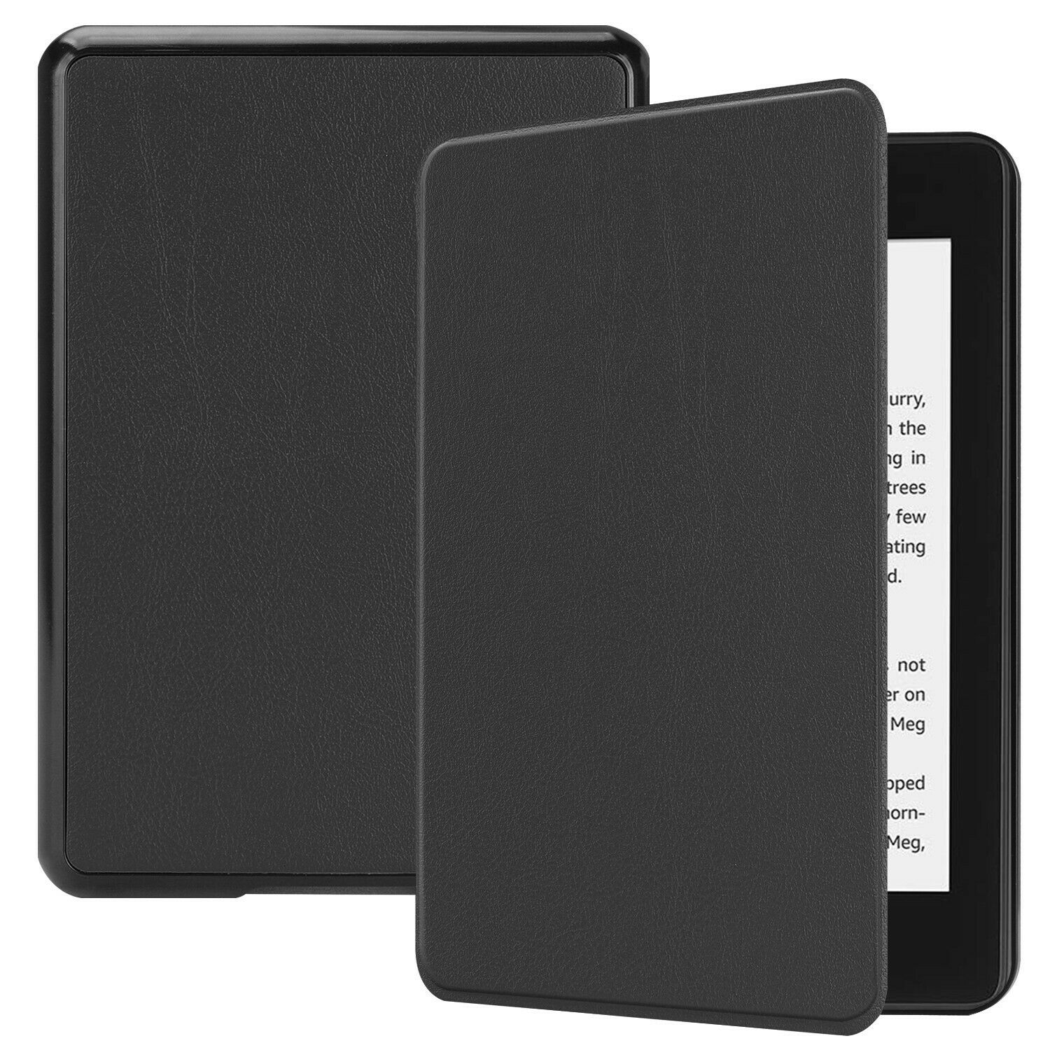 Shockproof Leather Case Cover For Amazon Kindle Paperwhite 1/2/3 (DP75SDI)-Black