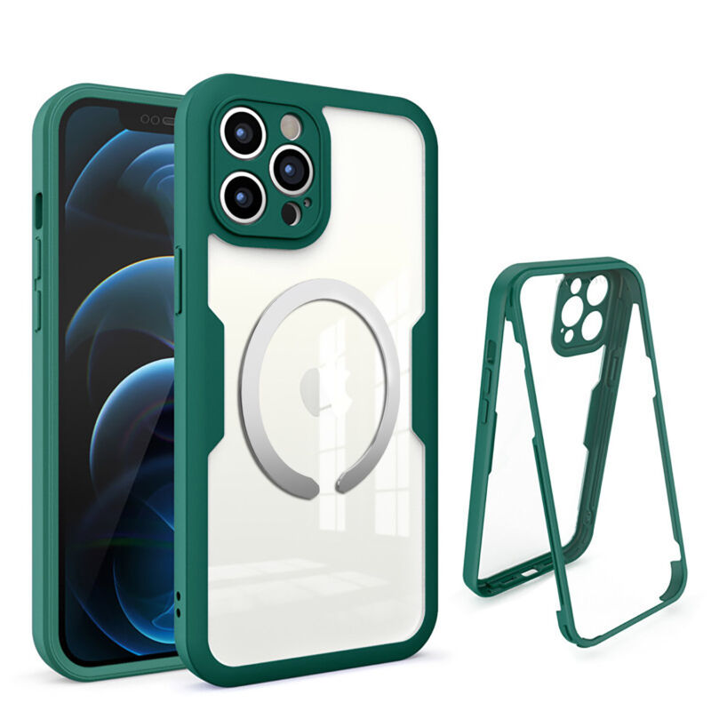 For iPhone 14 13 12 11 Pro Max  Shockproof Rugged 360 Full Body Clear Case Cover