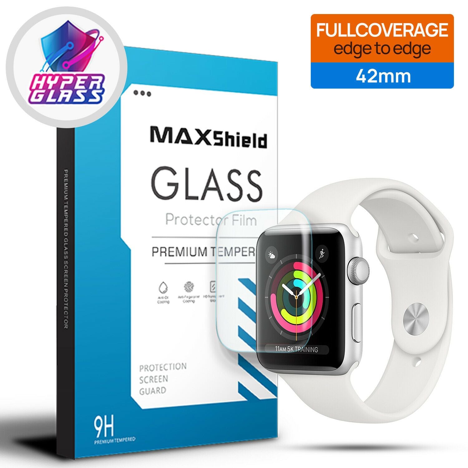 UV Tempered Screen Protector fr Apple Watch Series 4/5/6 SE 40/44mm iWatch