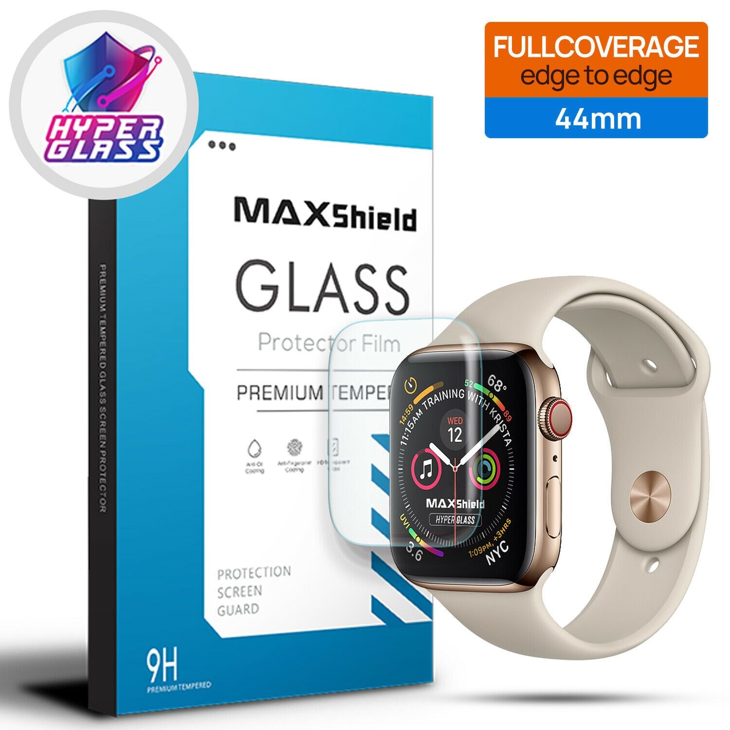 UV Tempered Screen Protector fr Apple Watch Series 4/5/6 SE 40/44mm iWatch