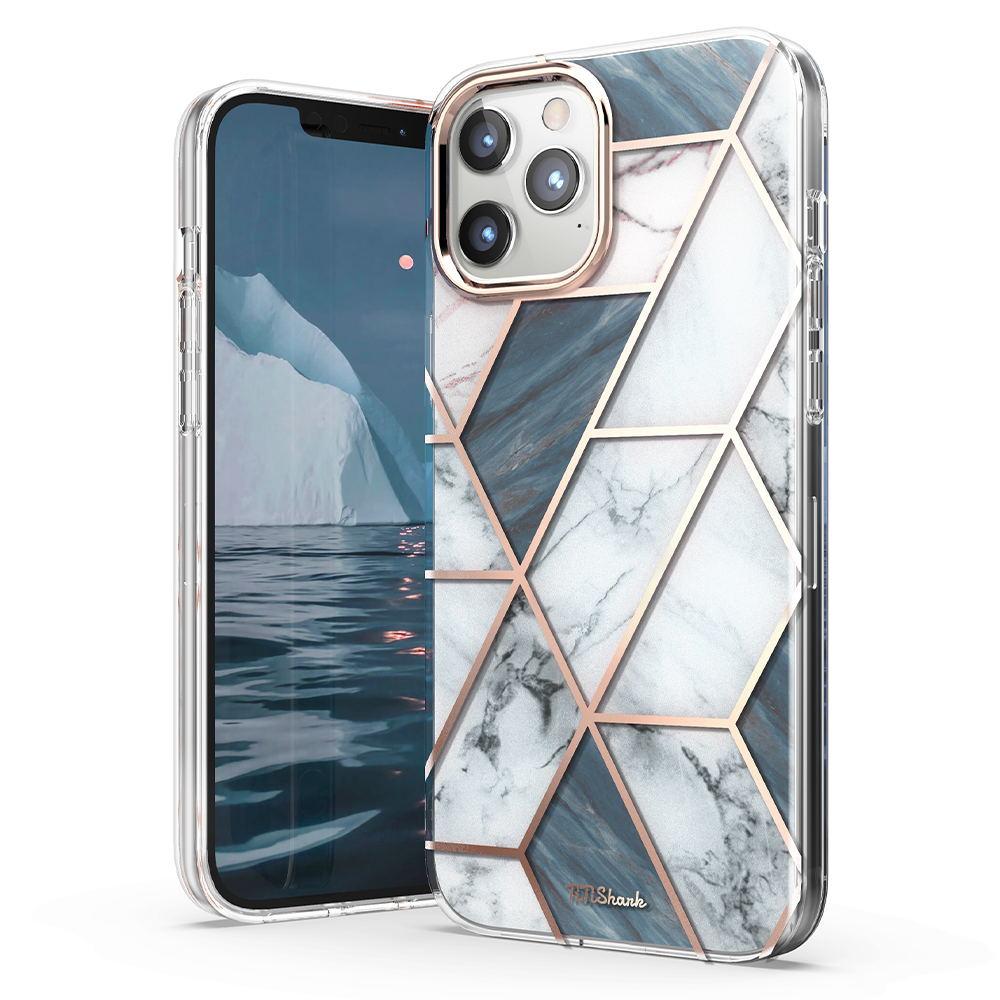 For Apple iPhone 12 6.1" Case Clear Slim Stylish Marble Shockproof Cover