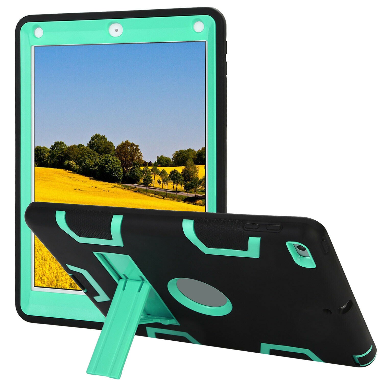 Kids Shockproof Case Heavy Duty Tough Kick Stand Cover for iPad Mini 1/2/3